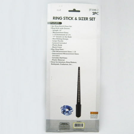 PARUU/® PLASTIC RING STICK SIZER MANDREL GROOVED SIZE 1-15 ST397